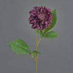 Fleur artificielle dahlia WANRU, violet foncé, 50cm