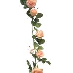 Guirlande de roses artificielles KAILIN, rose-crème, 145cm