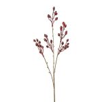 Branche décorative d'églantier FRIMTE avec des cynorrhodons, rouge bourgogne, 55cm