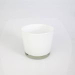 Pot à plantes en verre ALENA, blanc, 12,5cm, Ø14,5cm