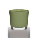 Pot à plantes en verre ALENA, vert herbe, 11cm, Ø11,5cm