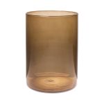 Vase cylindrique en verre SANYA EARTH, brun-transparent, 25cm, Ø18cm