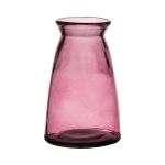 Vase de table TIBBY en verre, rose fuchsia-transparent, 14,5cm, Ø9,5cm