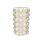 Vase Bubble LYNNETTE aus Dolomit, sand, 24cm, Ø15cm