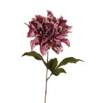 Dahlia velouté MINBU, vieux rose, 60cm, Ø18cm