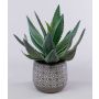 Agave americana artificiel HEDI en pot en terre cuite, vert, 35cm