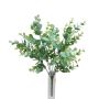 Buisson décoratif d'eucalyptus HILLARDA sur piquet, vert, 35cm