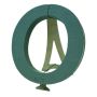OASIS® Mousse florale humide en forme de lettre O , support en bois Bioline, trépied en bois, vert, 40x37x5cm