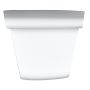 Pot de fleurs NALVEN en plastique, avec LED, blanc, 89 cm, Ø 100 cm