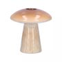 Vase pour fleurs RAIMUNDE en céramique, en forme de champignon, brun-beige, 9,5cm, Ø9cm