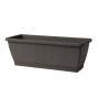 Bac à plantes pour balcon OPHIRA en plastique recyclé, réserve d'eau, soucoupe, anthracite, 59,5x19,5x17,5cm
