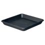 Soucoupe carrée pour cache-pot TOULA en plastique, anthracite, 36x36x6cm