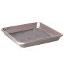 Soucoupe carrée pour cache-pot TOULA en plastique, taupe, 26x26x4cm