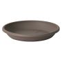 Soucoupe ronde pour cache-pot VENERA en plastique recyclé, avec des trous, taupe, 4cm, Ø24cm