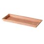 Soucoupe rectangulaire pour jardinière NUVENS en terre cuite, patinée, 31 x 17 x 3 cm