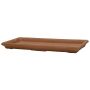 Sous-pot rectangulaire pour jardinière DUVENS en terre cuite, patiné, 41 x 19 x 3 cm