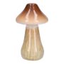Vase à fleurs RATBURGA, en forme de champignon, céramique, brun-beige, 16cm, Ø9cm