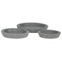 Soucoupe ronde pour pot de fleurs WISLLY en ciment, grise, 4 cm, Ø 35 cm