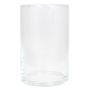Vase à fleurs cylindrique SANYA OCEAN en verre, transparent, 20cm, Ø12,5cm