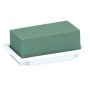 OASIS® Mousse florale humide rectangulaire pour des compositions florales, dans une coupe en papier composite, vert-blanc, 13x9x5cm