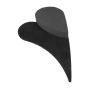 OASIS® Black Ideal Mousse florale humide en forme de cœur , support en bois Bioline, noir, 42x25x4,5cm