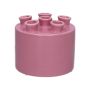 Vase dolomite VIVIANNE à 6 ouvertures, lilas clair, 10,5cm, Ø12cm