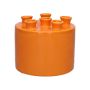 Vase dolomite VIVIANNE à 6 ouvertures, orange, 14,3cm, Ø17cm
