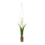 Composition de tulipes artificielles FRUKE dans un vase suspendu, blanc, 35cm