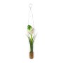 Composition de jacinthes artificielles FRUKE dans un vase suspendu, crème, 35 cm