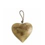 Suspension cœur DORANA en métal, cordon de suspension, doré, Ø17cm