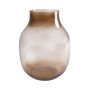 Vase en verre RAIDON, ventru, orange-marron-transparent, 26cm, Ø17cm
