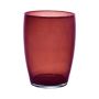 Vase à fleurs HENRY en verre, rond, rouge-transparent, 20cm, Ø14cm