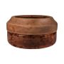 Coupe décorative RUSSELL en bois de manguier et verre, motif léopard, marron-transparent, 15,5 cm, Ø 30 cm