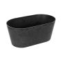 Jardinière ovale LIMANI en plastique, noir, 27x15x11cm