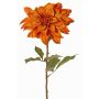 Dahlia décoratif PHILLIPPA, collection écologique, orange-jaune, 65cm, Ø15cm