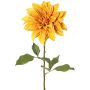 Dahlia décoratif PHILLIPPA, collection écologique, jaune-orange, 65cm, Ø15cm