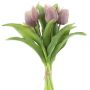 Bouquet de tulipes artificielles LONA, lilas clair, 30cm, Ø20cm
