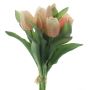 Bouquet de tulipes artificielles LONA, pêche-orange, 30cm, Ø20cm