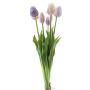 Bouquet de tulipes artificielles LONA, lilas-crème, 45cm, Ø20cm