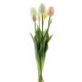 Bouquet de tulipes artificielles LONA, jaune-crème-vert, 45cm, Ø20cm