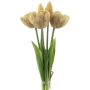 Bouquet de tulipes décoratives LANEA, champagne, 30cm, Ø15cm