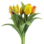 Bouquet de tulipes artificielles LONA, jaune-orange, 30cm, Ø20cm