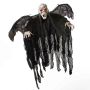Décoration d'Halloween : squelette fantôme ALFIE avec ailes de chauve-souris, LED, 85 cm
