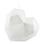Bougie en forme de cœur SKINNA à facettes, blanche, 17 cm, Ø 16 cm - Fabriquée en Allemagne