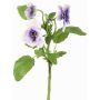 Branche décorative Pensée SIANIE, lilas-bleu-blanc, 35cm, Ø5-6,5cm