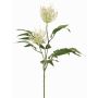 Branche artificielle de VULKINTA, zone argentée, avec fleurs, blanc-vert, 75 cm, Ø 9-11 cm