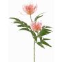 Branche artificielle de feuillage argenté VULKINTA avec fleurs, rose, 75 cm, Ø 9-11 cm