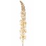 Branche artificielle de bougie des steppes en velours UCHANA, crème-or, 110 cm, Ø 7 cm
