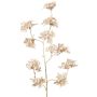 Branche décorative d'hortensia en velours PIRES, crème-or, 110 cm