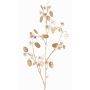 Branche artificielle de lunaria en satin PINDUS avec fleurs, crème-doré, 85cm